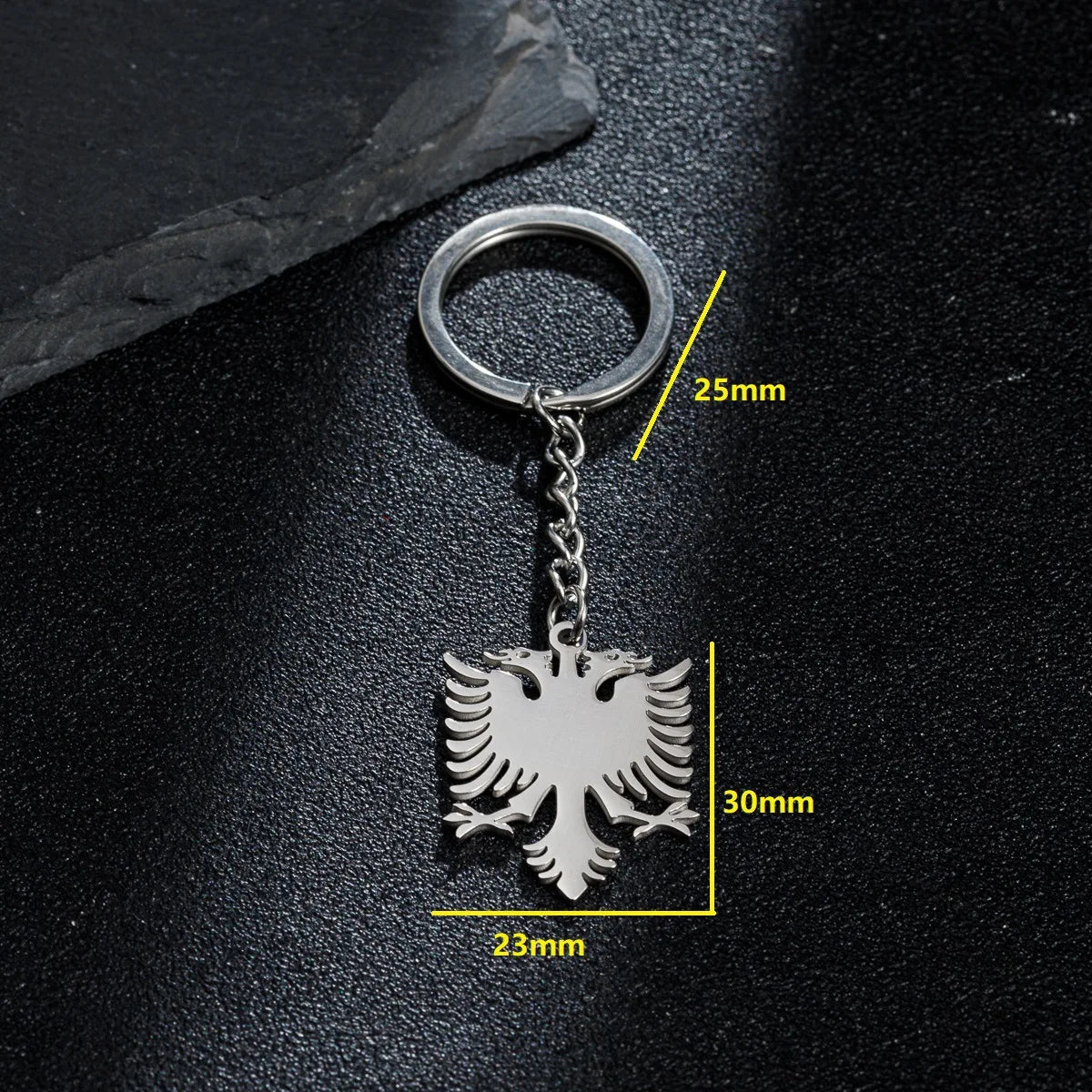 EDELSTAHL "ALBANIA" SCHLÜSSELANHÄNGER - ICERAIN JEWELRY