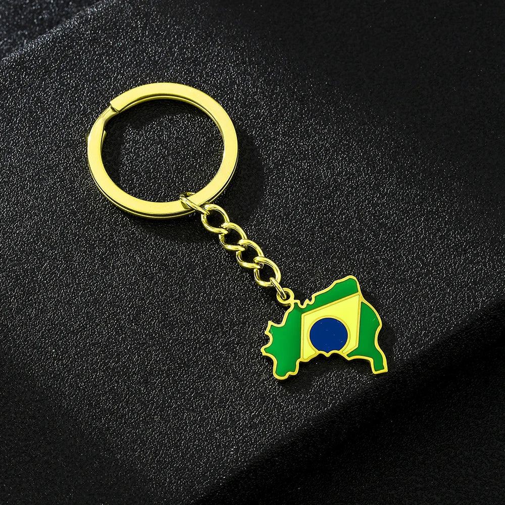 EDELSTAHL "BRAZIL" SCHLÜSSELANHÄNGER - ICERAIN JEWELRY