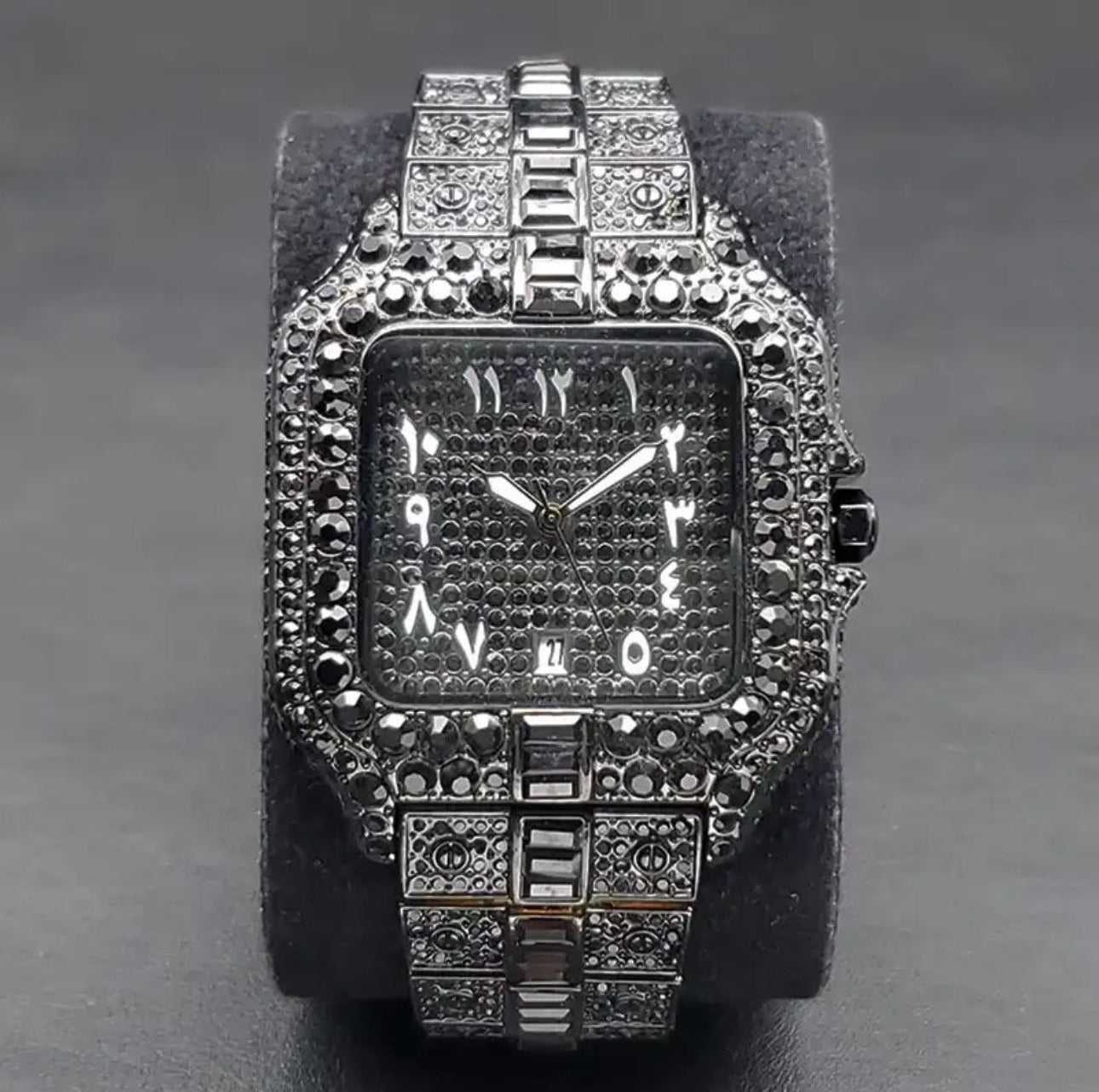 ICED OUT "ARABIC PIAZZA" UHR - ICERAIN JEWELRY