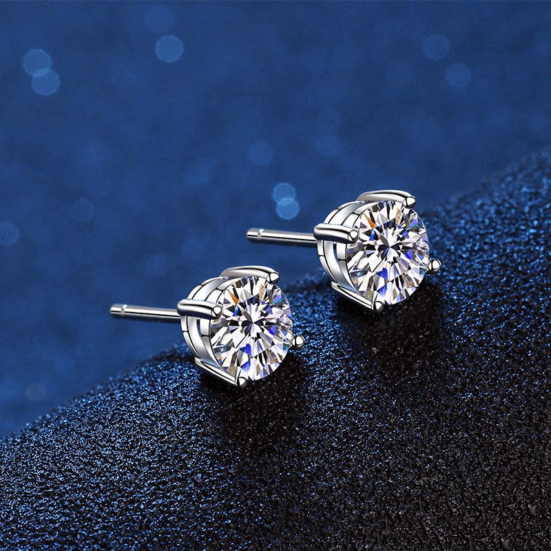 ICED OUT MOISSANITE "PAROLO" WEISSGOLD 925S SILVER OHRRINGE - ICERAIN JEWELRY