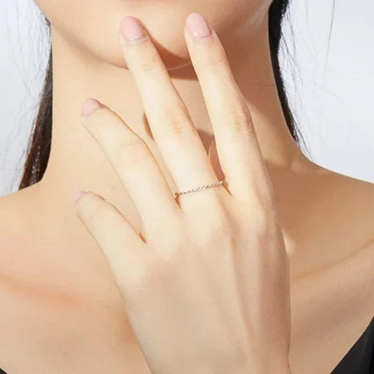 925S SILVER "ROPE" RING - ICERAIN JEWELRY