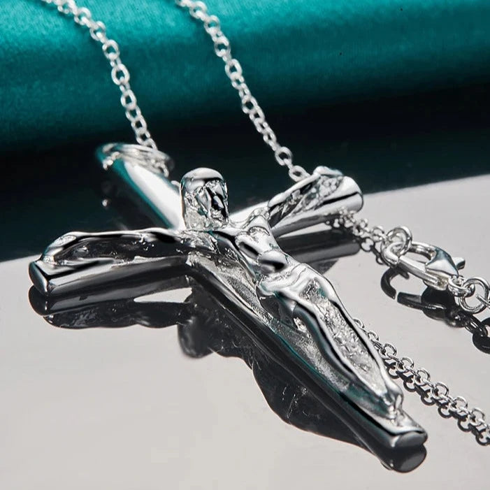 925S SILVER "JESUS" KETTE - ICERAIN JEWELRY