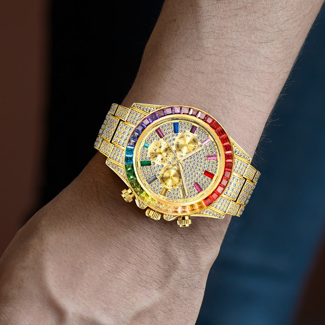 SALE | ICED OUT "GOLD SOLLINI" UHR - ICERAIN JEWELRY