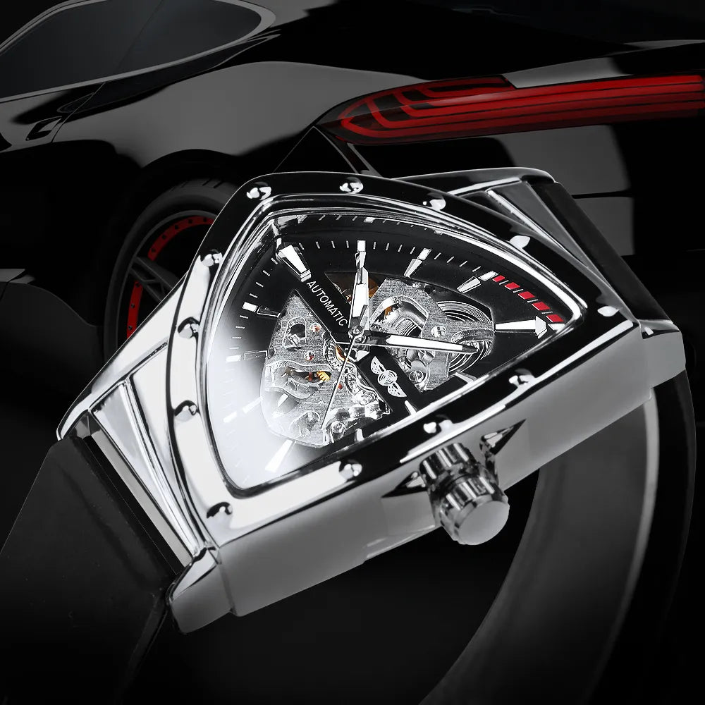 EDELSTAHL AUTOMATIK "TRIANGLAR" UHR - ICERAIN JEWELRY