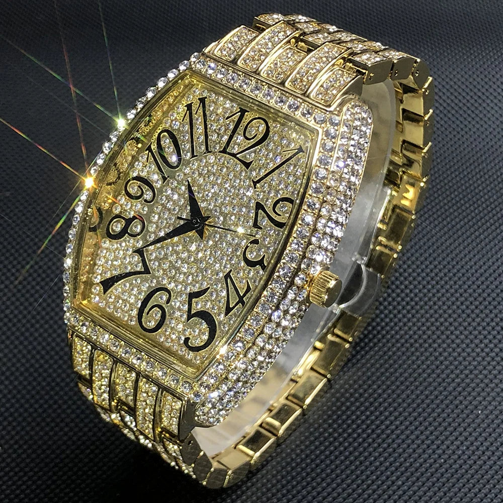 ICED OUT "TONNEAU" UHR - ICERAIN JEWELRY