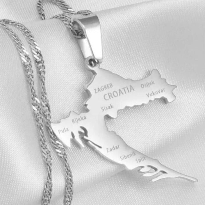 EDELSTAHL "CROATIA V4" LÄNDERKETTE - ICERAIN JEWELRY