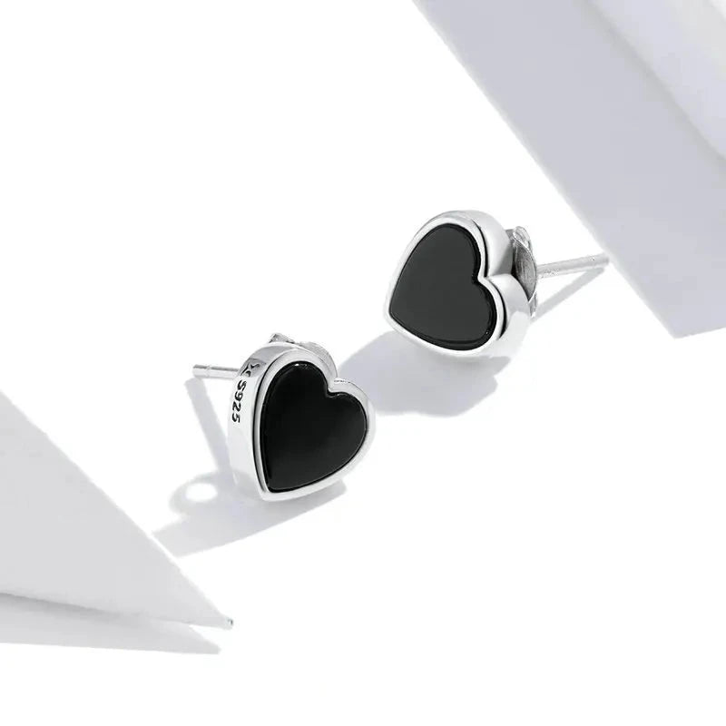 925S SILVER "HEART V7" OHRRINGE - ICERAIN JEWELRY