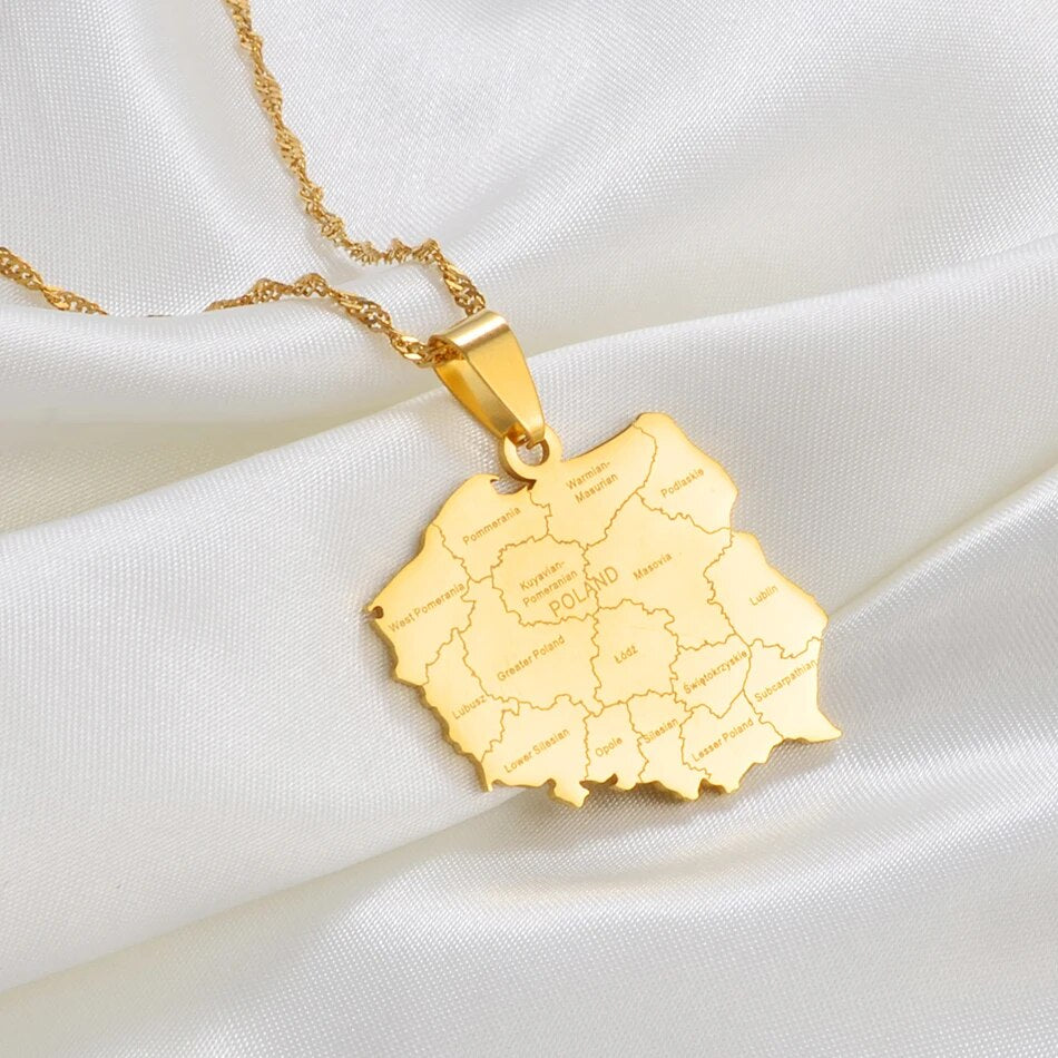 EDELSTAHL "POLAND" LÄNDERKETTE - ICERAIN JEWELRY