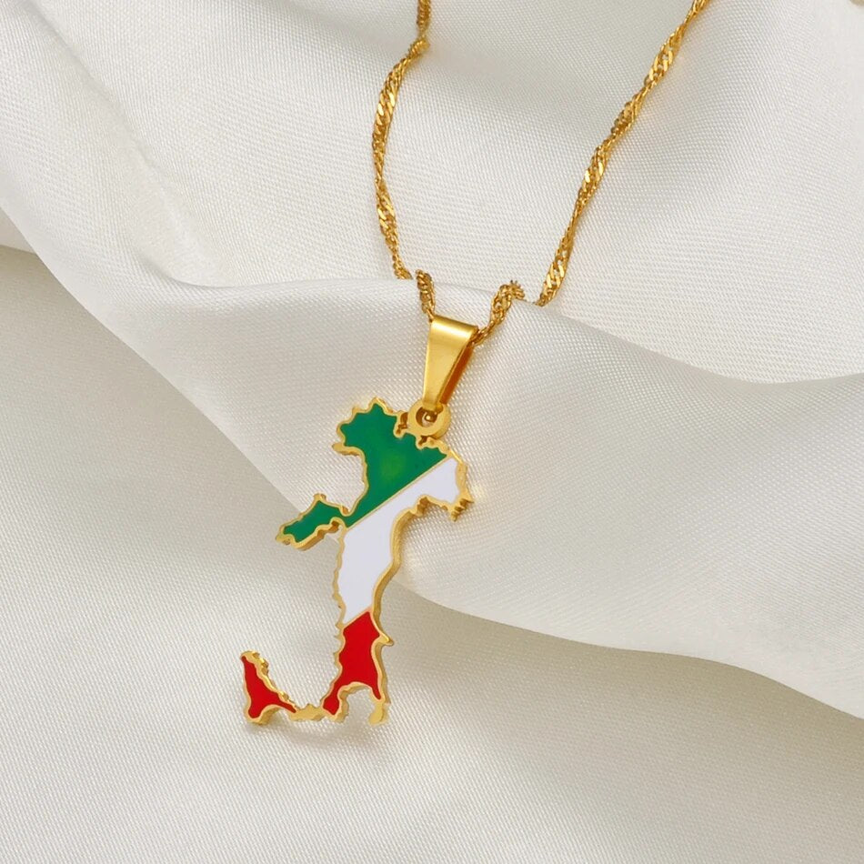 EDELSTAHL "ITALY V4" LÄNDERKETTE - ICERAIN JEWELRY