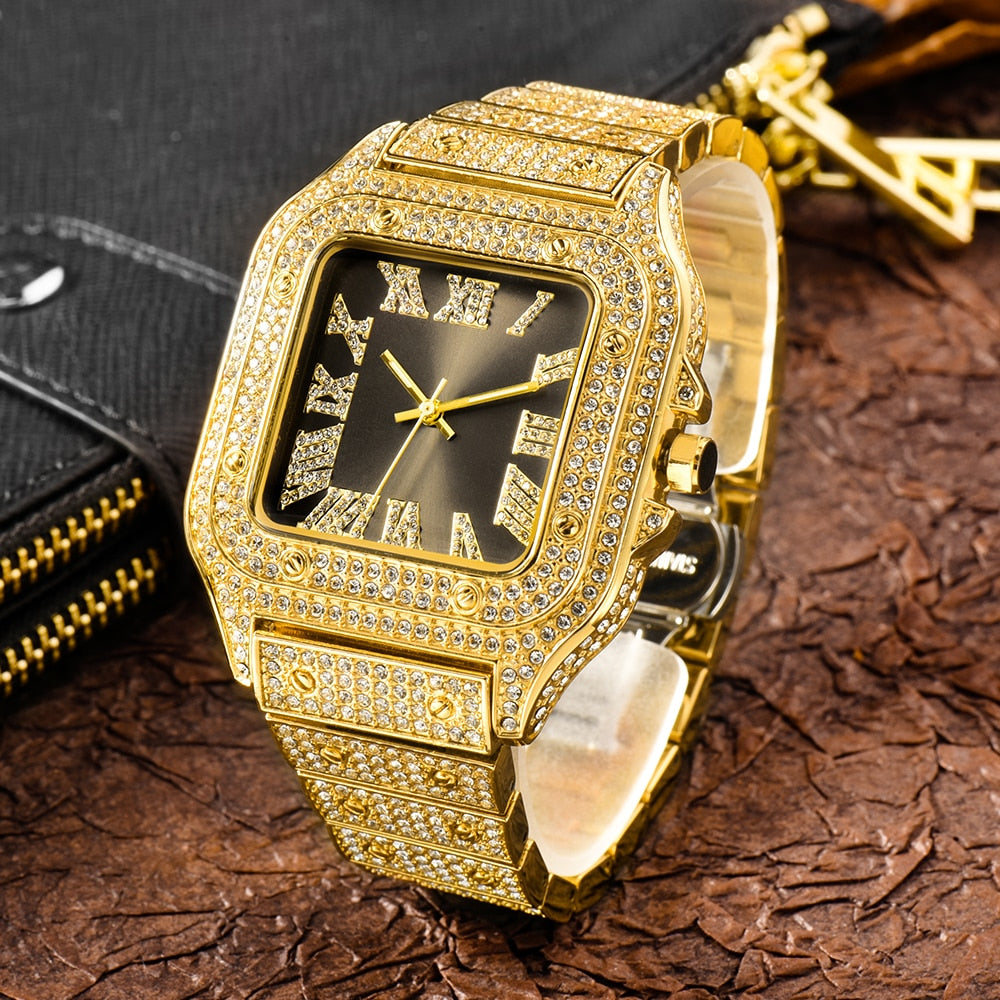 ICED OUT "PIAZZA" UHR - ICERAIN JEWELRY