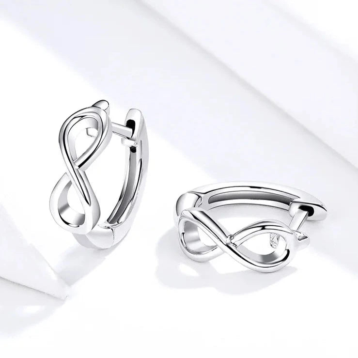 925S SILVER "INFINITY" OHRRINGE - ICERAIN JEWELRY
