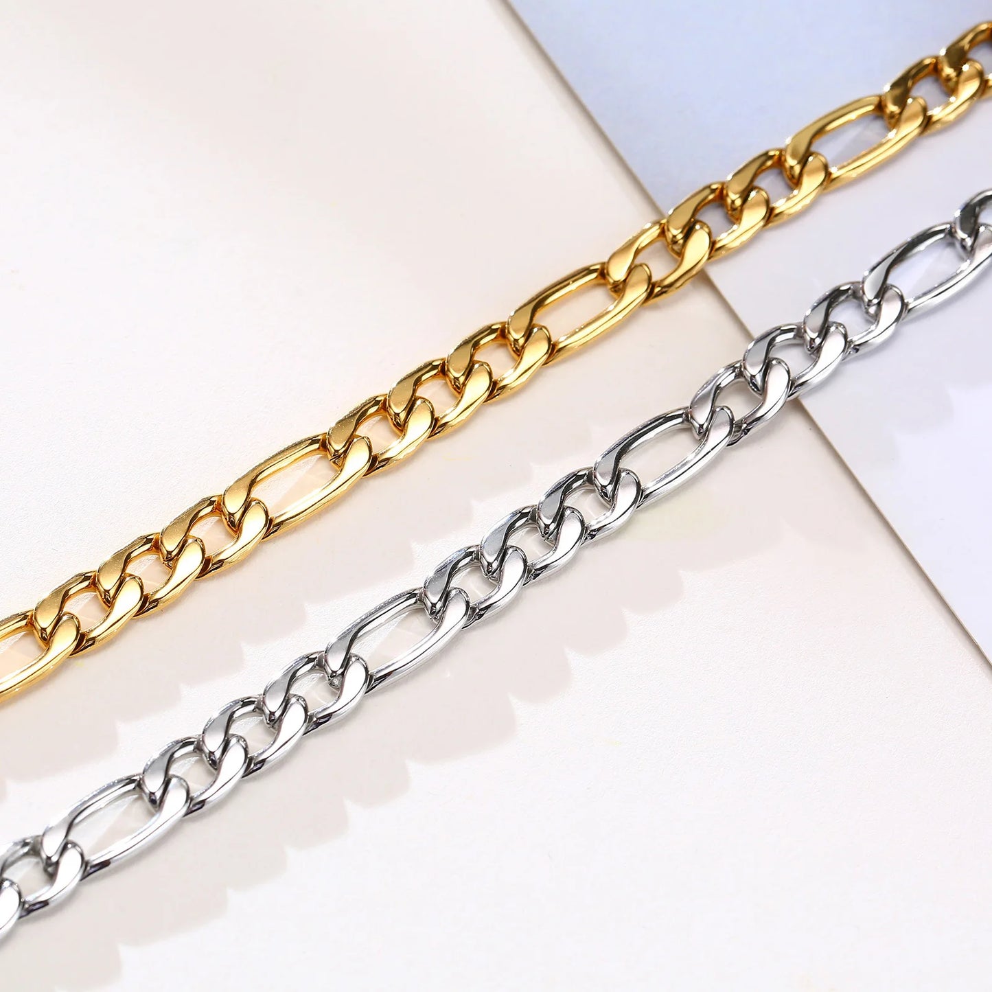 EDELSTAHL 7MM "FIGARO" ARMBAND - ICERAIN JEWELRY