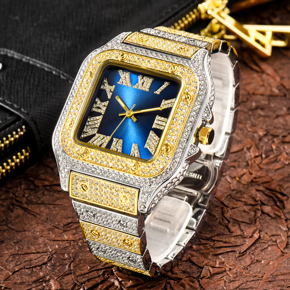 ICED OUT "PIAZZA" UHR - ICERAIN JEWELRY