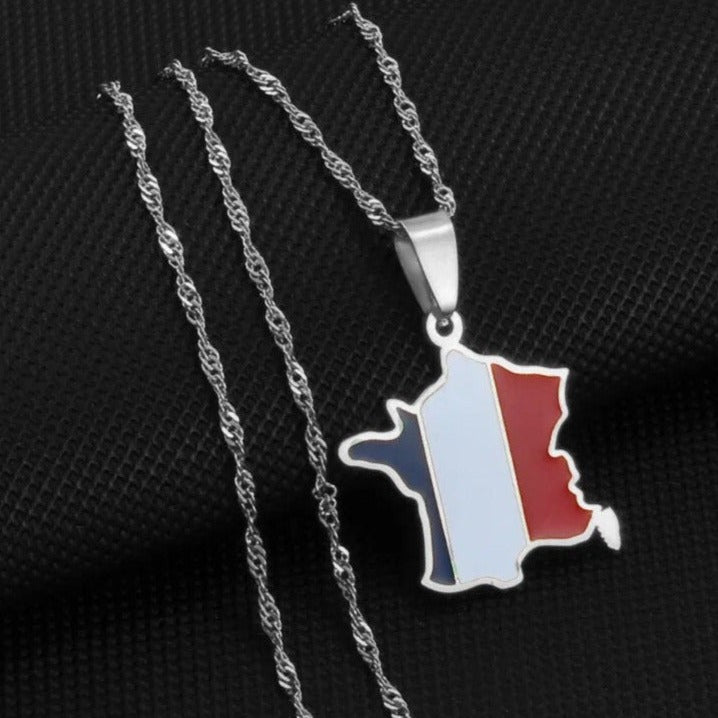 EDELSTAHL "FRANCE" LÄNDERKETTE - ICERAIN JEWELRY
