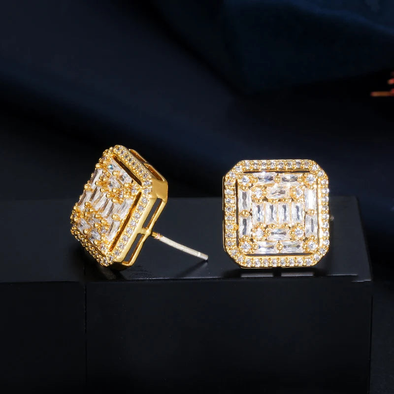 ICED OUT "GOLD PHANTASTICO" OHRRINGE - ICERAIN JEWELRY