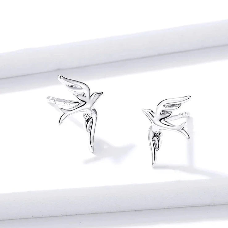 925S SILVER "BIRD" OHRRINGE - ICERAIN JEWELRY