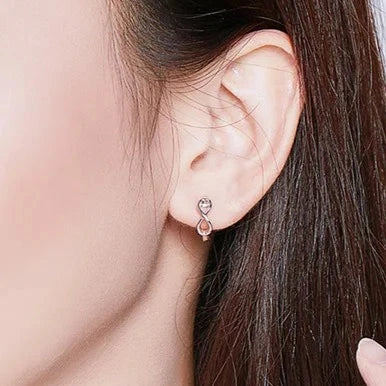 925S SILVER "INFINITY" OHRRINGE - ICERAIN JEWELRY