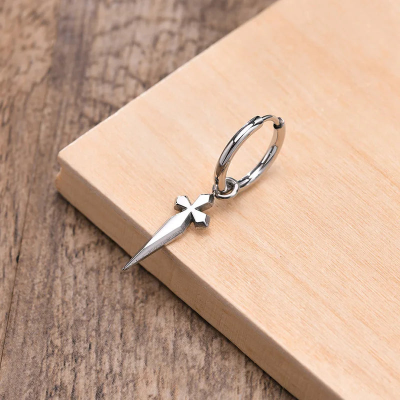 EDELSTAHL "CROSS V5" OHRRINGE - ICERAIN JEWELRY