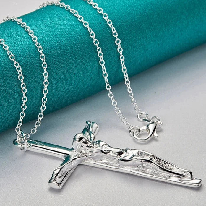 925S SILVER "JESUS" KETTE - ICERAIN JEWELRY
