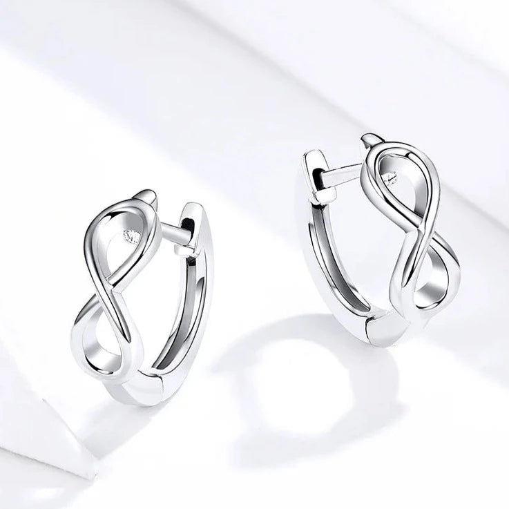 925S SILVER "INFINITY" OHRRINGE - ICERAIN JEWELRY