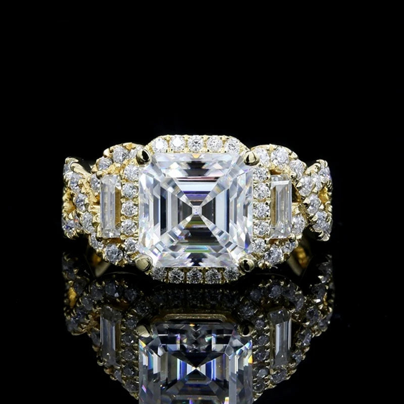 ICED OUT MOISSANITE "ASER" WEISSGOLD 925S SILVER RING - ICERAIN JEWELRY