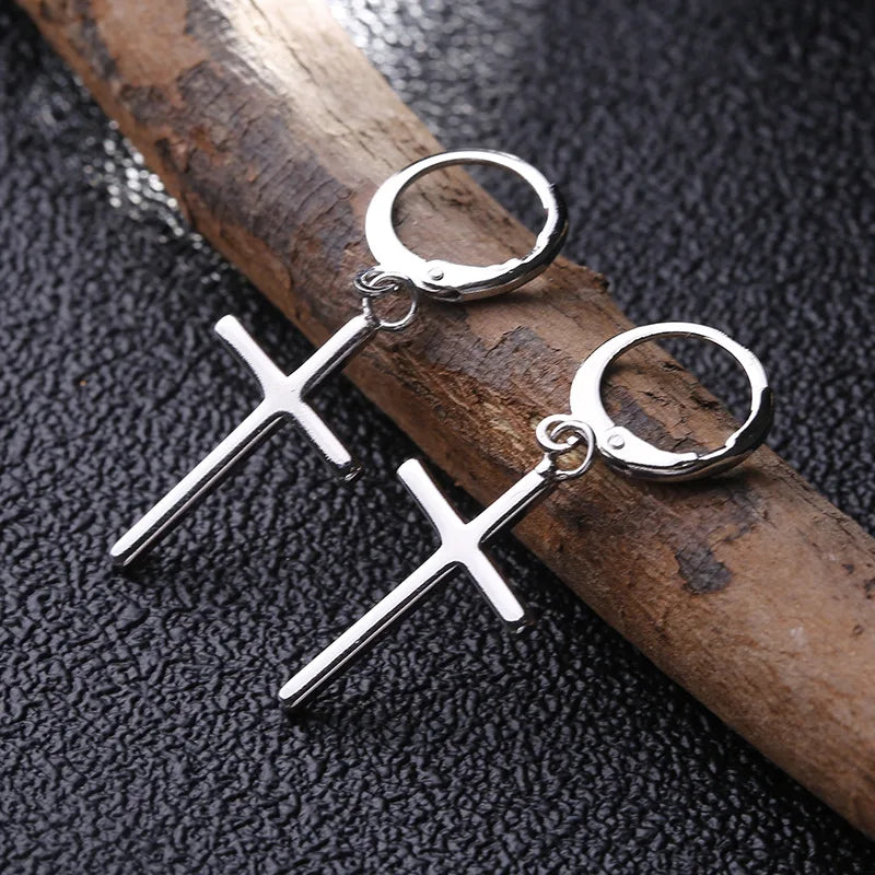 EDELSTAHL "CROSS" OHRRINGE - ICERAIN JEWELRY