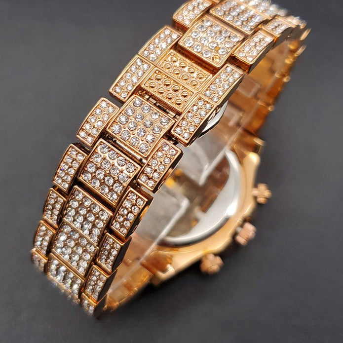 Luxus Designer Iced Out "Sollini" Uhr + Box + Armbandkürzer - ICERAIN JEWELRY