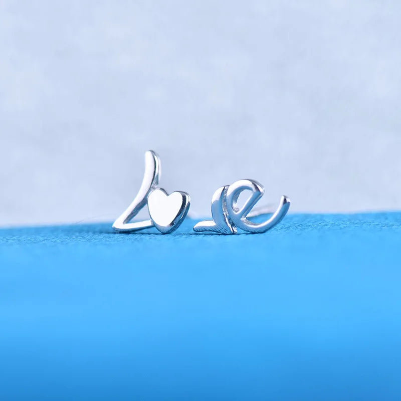 925S SILVER "LOVE" OHRRINGE - ICERAIN JEWELRY