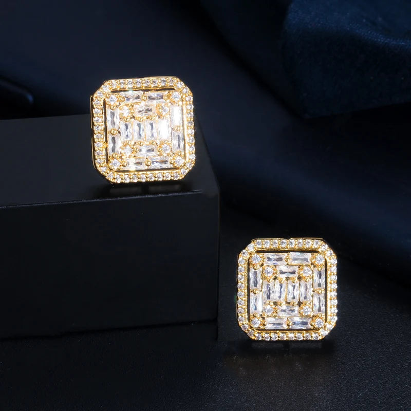 ICED OUT "GOLD PHANTASTICO" OHRRINGE - ICERAIN JEWELRY
