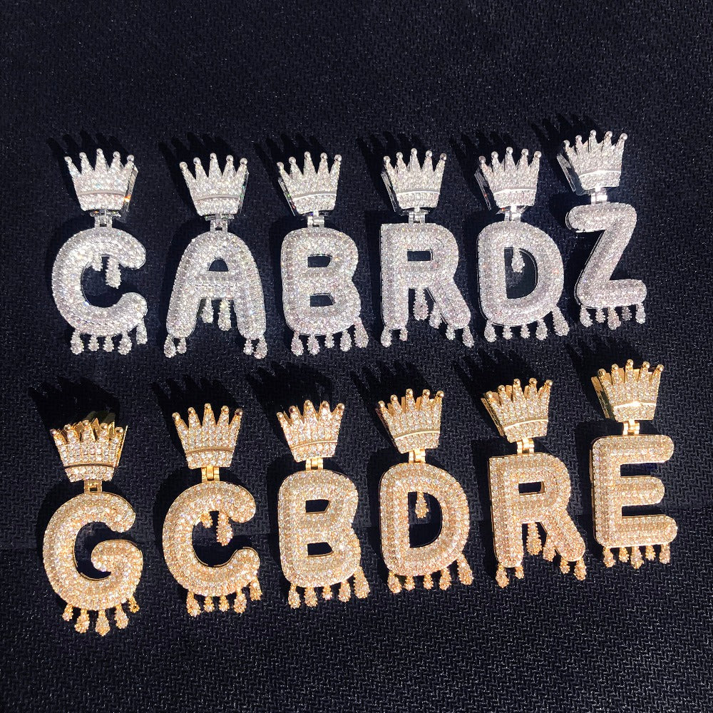 PERSONALISIERTE ICED OUT "CROWN DRIPPY" KETTE - ICERAIN JEWELRY