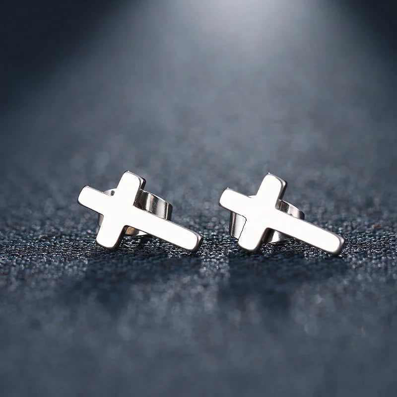 EDELSTAHL "CROSS V3" OHRRINGE - ICERAIN JEWELRY
