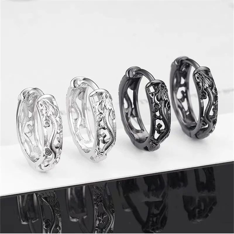 925S SILVER "BLACK DRAGON" OHRRINGE - ICERAIN JEWELRY