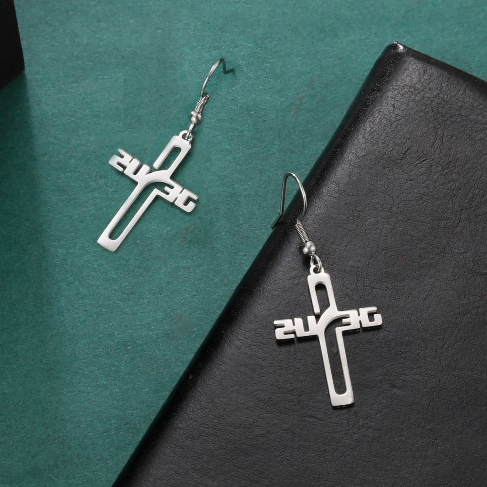 EDELSTAHL "JESUS" OHRRINGE - ICERAIN JEWELRY