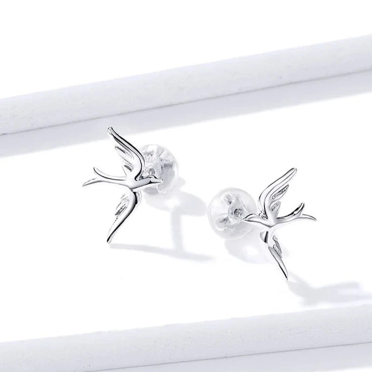 925S SILVER "BIRD" OHRRINGE - ICERAIN JEWELRY