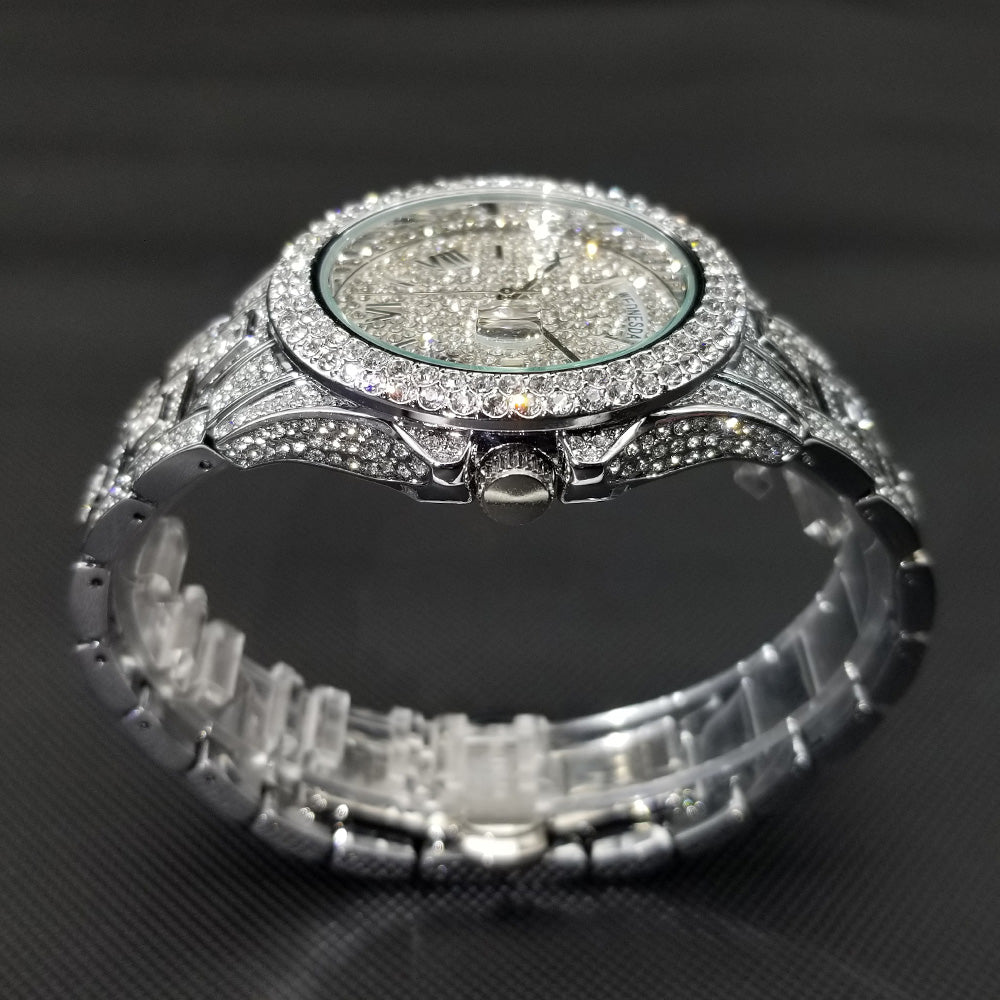 SALE | ICED OUT "SILVER PARAMONE" UHR - ICERAIN JEWELRY