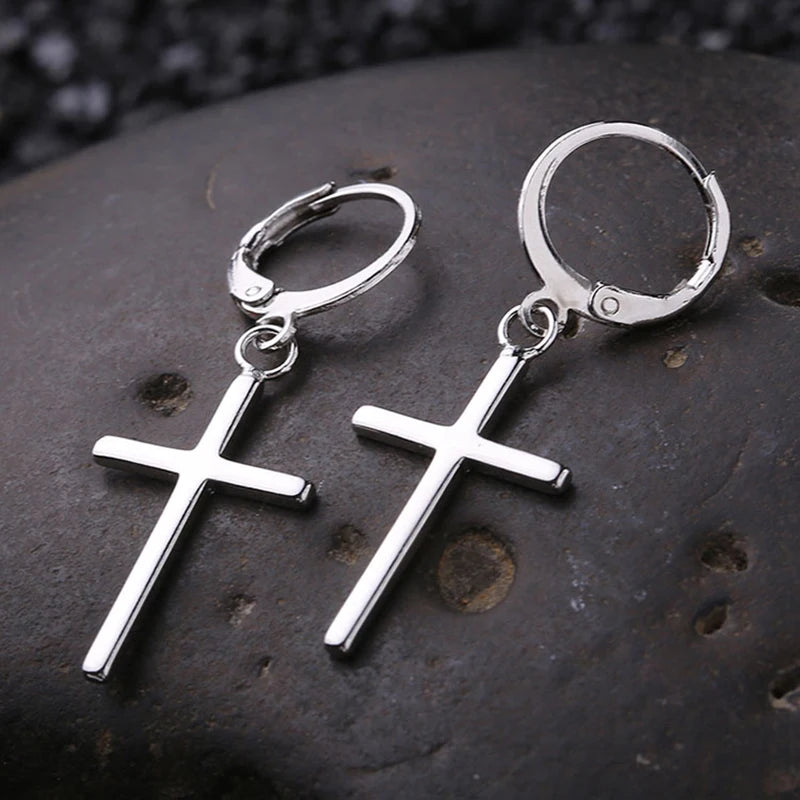EDELSTAHL "CROSS" OHRRINGE - ICERAIN JEWELRY