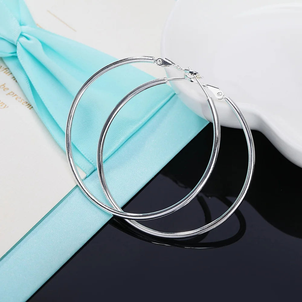 925S SILVER "HOOP" OHRRINGE - ICERAIN JEWELRY
