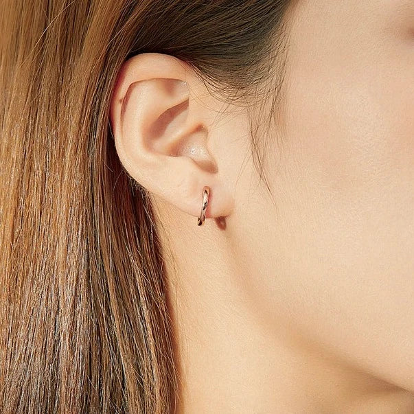 925S SILVER "SMALL CIRCLE" OHRRINGE - ICERAIN JEWELRY
