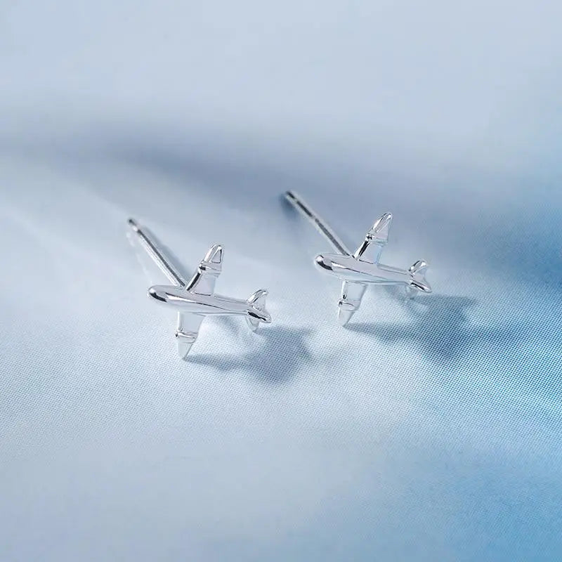 925S SILVER "PLANE" OHRRINGE - ICERAIN JEWELRY