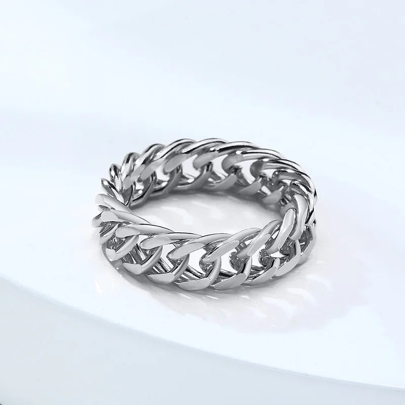 EDELSTAHL 6MM "CUBAN" RING - ICERAIN JEWELRY