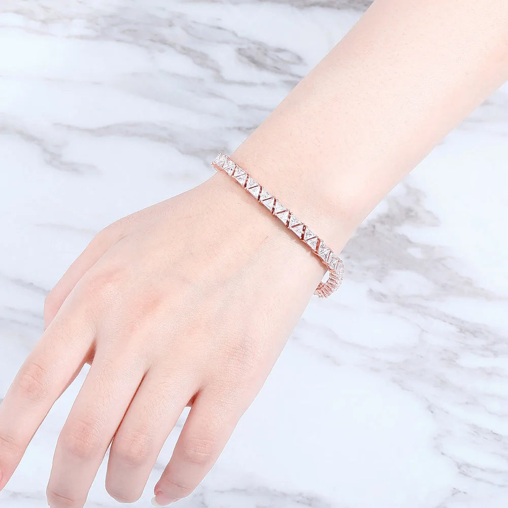 ICED OUT 5MM "TRIANGLE TENNIS" ARMBAND - ICERAIN JEWELRY