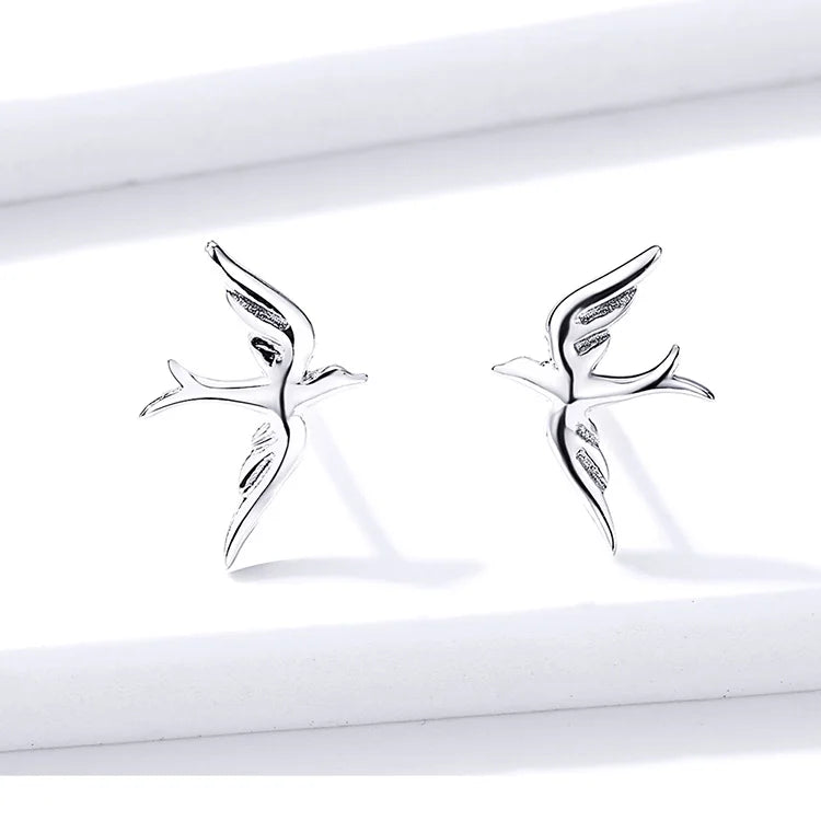 925S SILVER "BIRD" OHRRINGE - ICERAIN JEWELRY