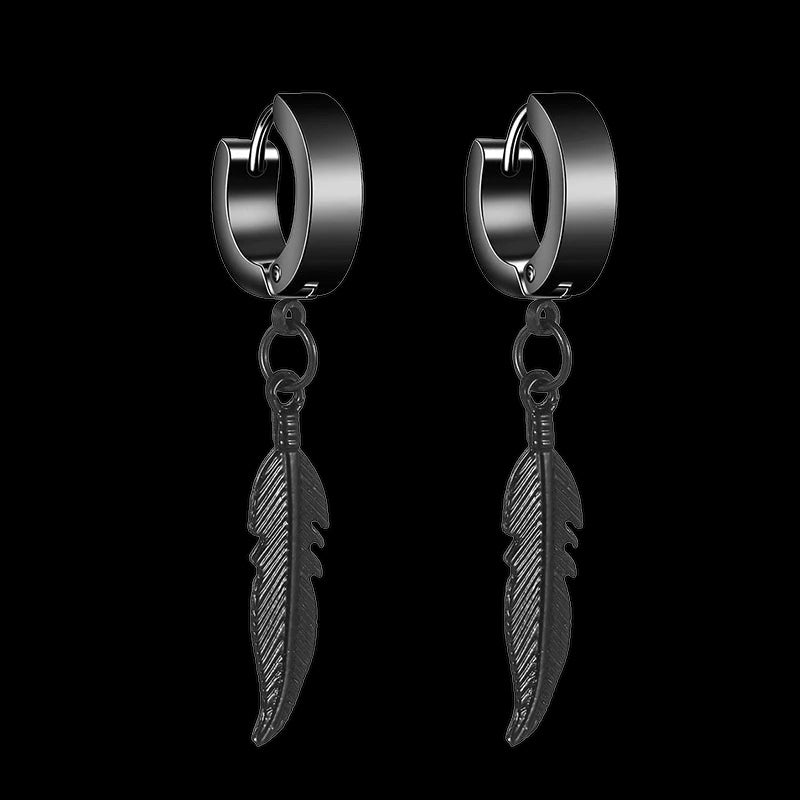 EDELSTAHL "BLACK PIUMA" OHRRINGE - ICERAIN JEWELRY