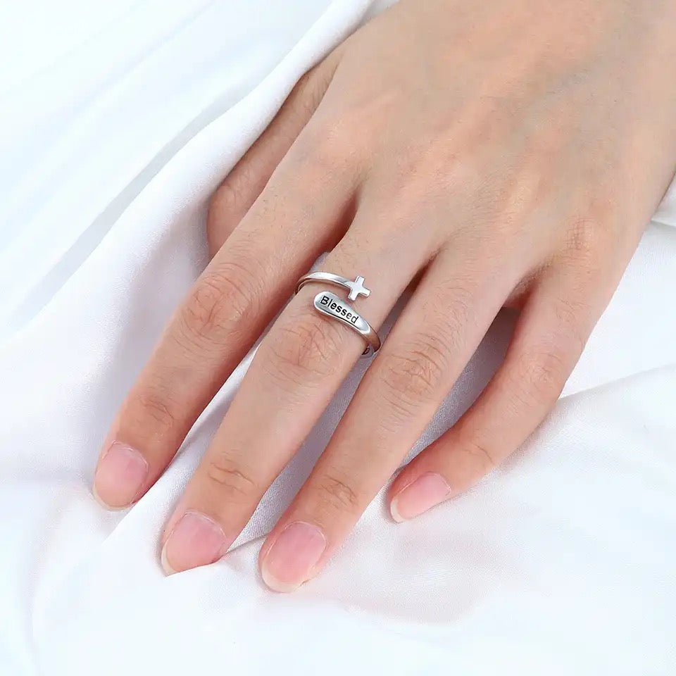925S SILVER "BLESSED" RING - ICERAIN JEWELRY