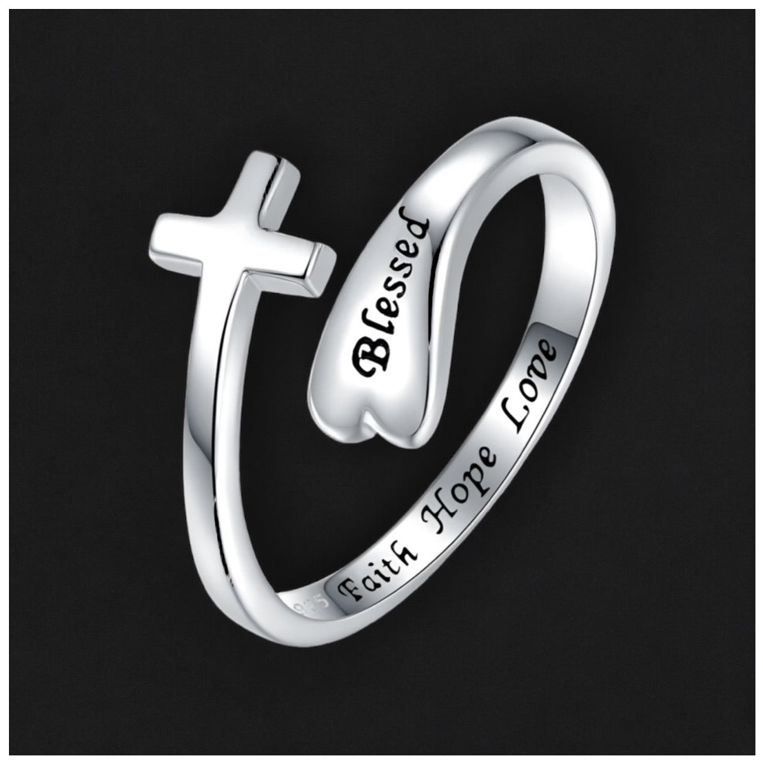 925S SILVER "BLESSED" RING - ICERAIN JEWELRY