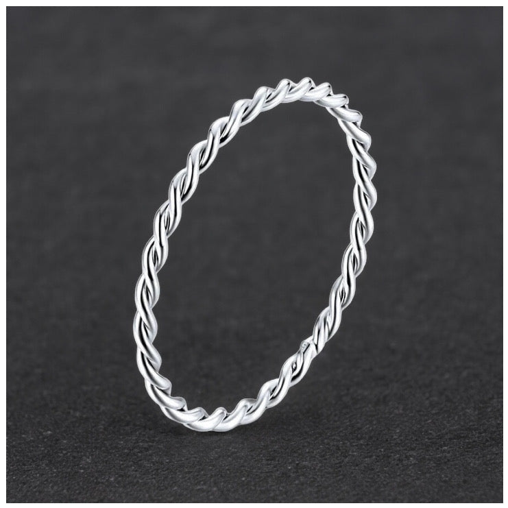 925S SILVER "ROPE" RING - ICERAIN JEWELRY