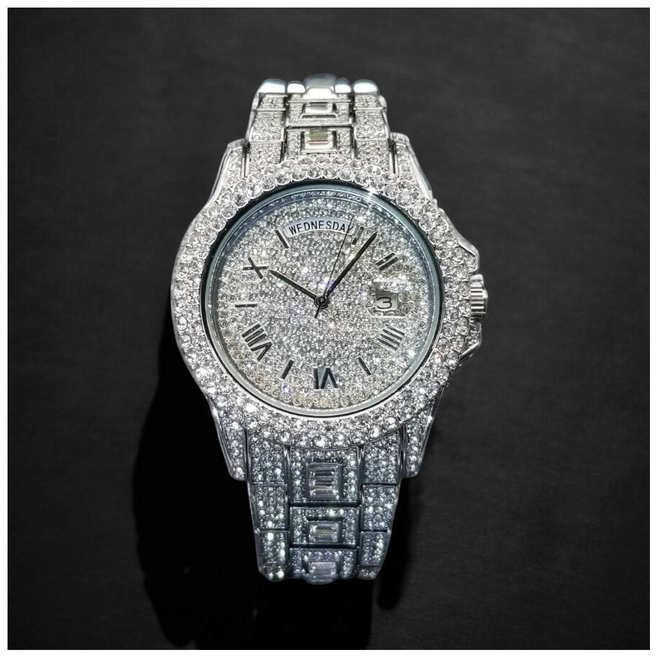 SALE | ICED OUT "SILVER PARAMONE" UHR - ICERAIN JEWELRY