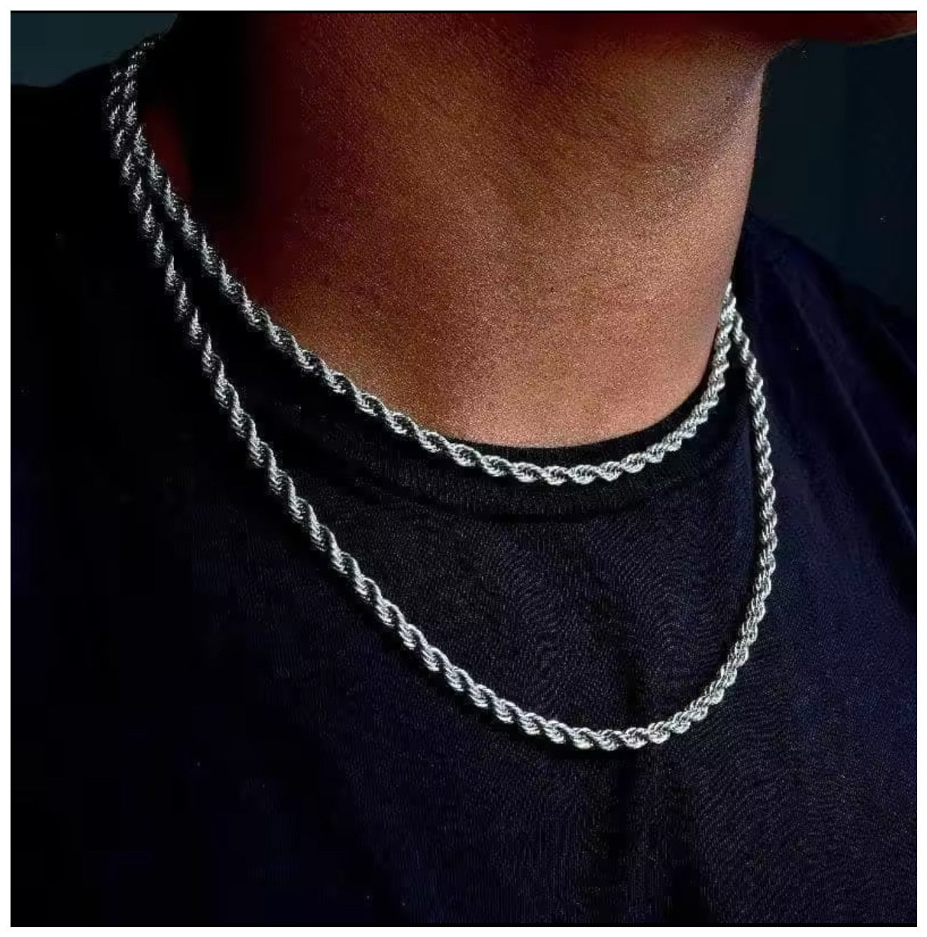 EDELSTAHL "SILVER ROPE" KETTE - ICERAIN JEWELRY