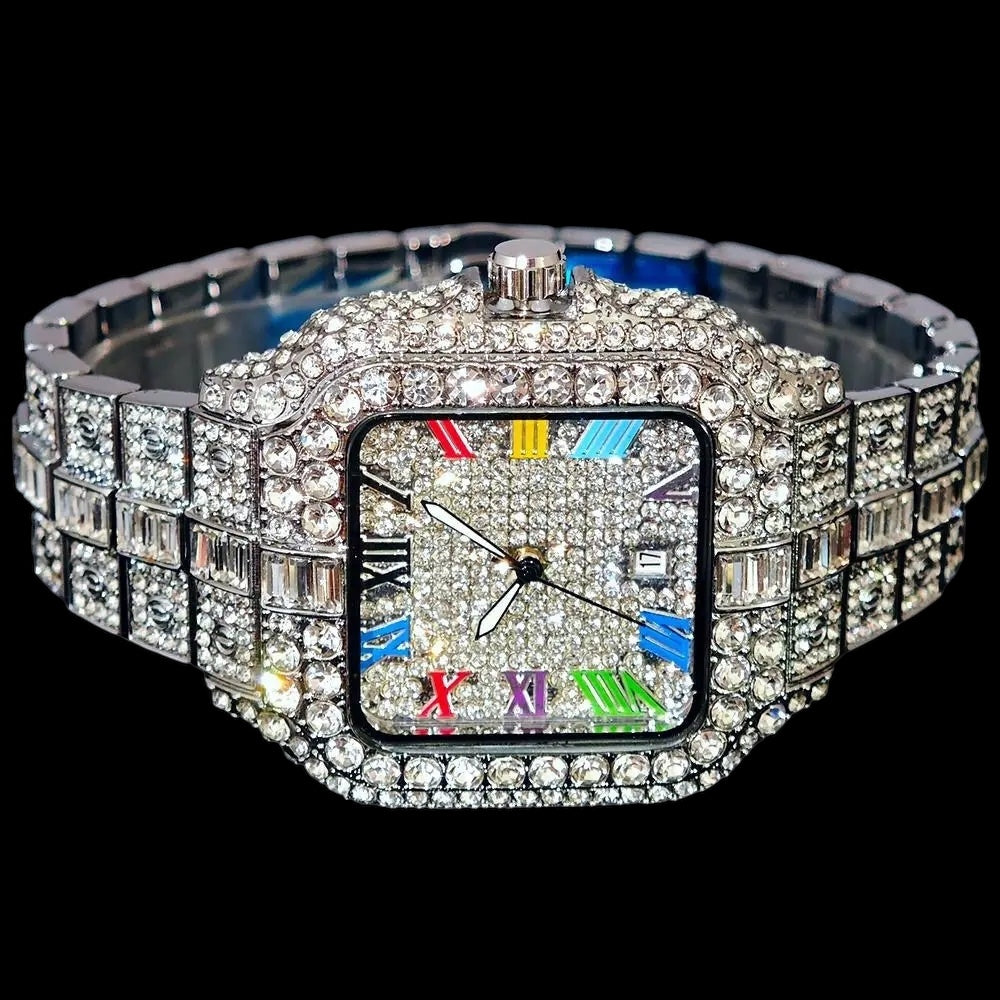 ICED OUT "PIAZZA V4" UHR - ICERAIN JEWELRY