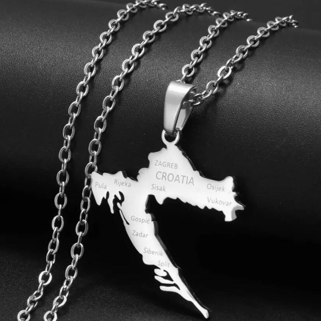 EDELSTAHL "CROATIA V4" LÄNDERKETTE - ICERAIN JEWELRY
